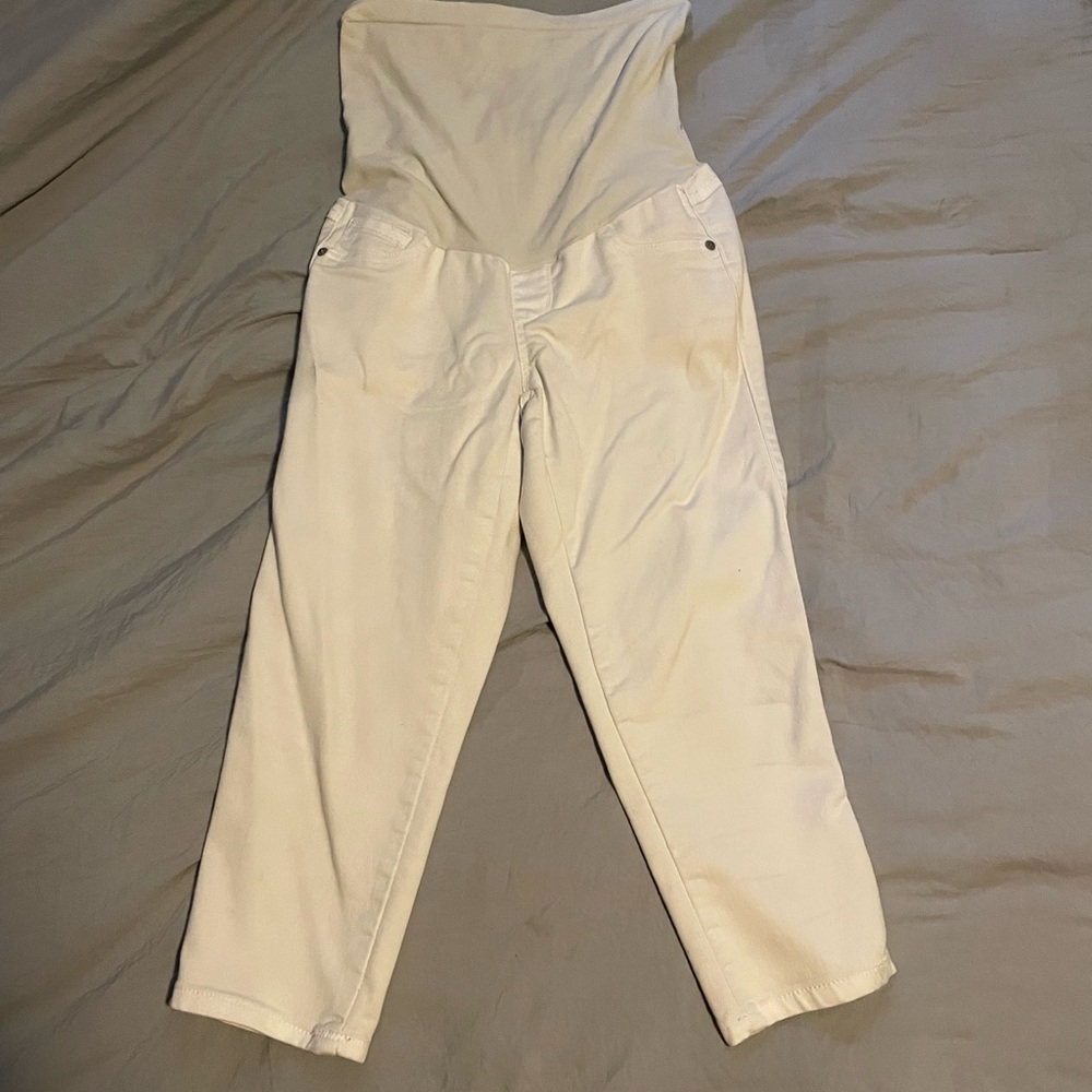 Motherhood maternity size small white capris